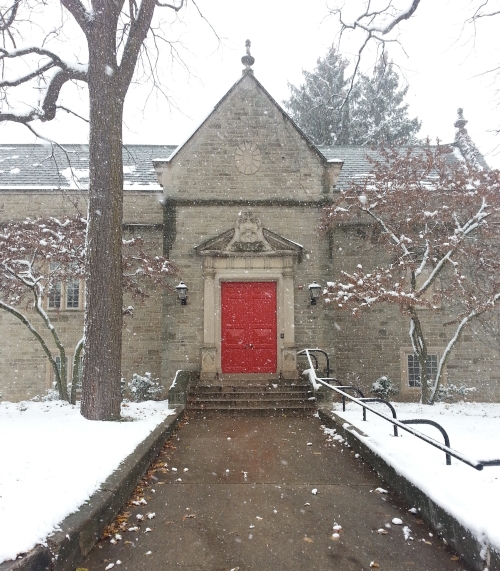 McIntosh Gallery front in the snow